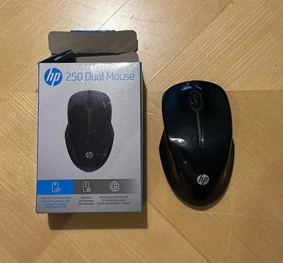 HP 250 Dual Mode Bluetooth or 2.4Ghz Wireless Mouse - Black - Image 1 of 2