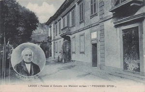 28-185) CARTOLINA LECCO PALAZZO CALEOTTO MANZONI PROMESSI SPOSI - Picture 1 of 2