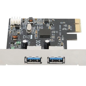 USB3.0 Expansion Card 2‑Port 5Gbps Speed PCIE Board Computer High‑Speed Conv Hot - Afbeelding 1 van 13