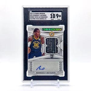 2022-23 Panini Obsidian Benedict Mathurin Etichetta Lavanderia Incisione Elettrica RPA SN/3 - Foto 1 di 2