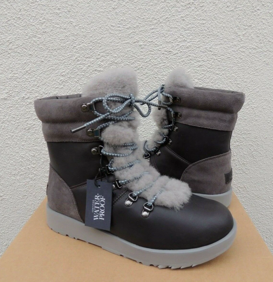 UGG Viki Waterproof Metal Leather Sheepskin Women's Winter BOOTS Size 6 US