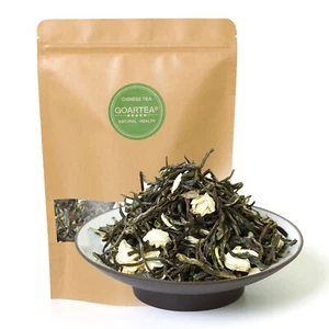 GOARTEA Premium Fujian Jasmine Silver Green Tea Chinese Loose Leaf Yin Hao Tip - Picture 1 of 5