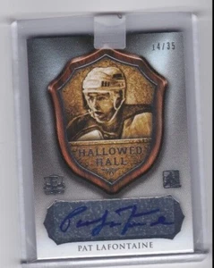 2015 LEAF ITG ENSHRINED PAT LaFONTAINE HALLOWED HALL SILVER AUTO 14/35 ISLANDERS - Picture 1 of 2