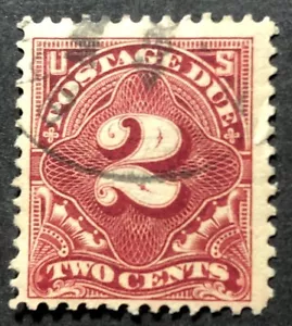 USA Scott J39 Porto fällig 2 Cent Perf 12 / DL Wasserzeichen Claret gebraucht - Bild 1 von 2