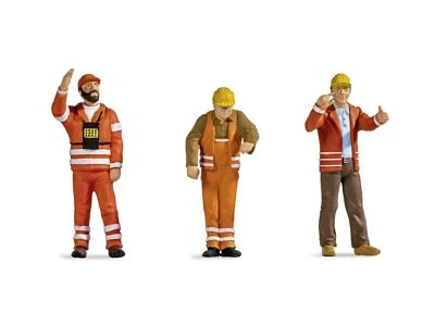 NOCH Rangierer, Modellbau Figuren aus Kunststoff für Spurweite 1, realistische - Bild 1 von 2