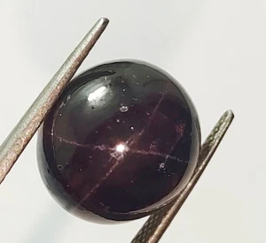 Natural Rhodolite Cherry Red Garnet Four Rays Oval Cabochon Loose Gemstone S55-2 - Picture 1 of 15