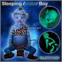 20 '' Awaking Avatar Baby Boy Full Blue Body Vinyl Silicone Imperméable Reborn