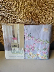 Vtg Martha Stewart Everyday Foxglove Garden Shower Curtain 70"x72" Lilac Floral - Picture 1 of 7