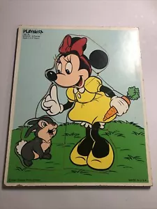 Vintage Playskool Minnie Mouse 190-16 Walt Disney Holzpuzzle 2-4 Jahre - Bild 1 von 2