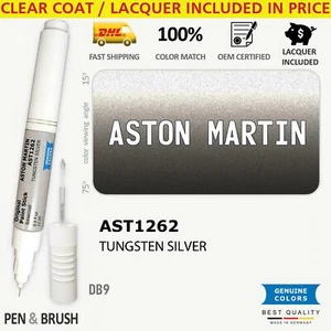 AST1262 Touch Up Paint for Aston Martin Silver DB9 TUNGSTEN SILVER Pen Stick Scr - Picture 1 of 3