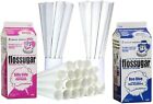 2 Pack Cotton Candy Floss Sugar with 100 Count Paper Cotton Candy Cones. Pink Va