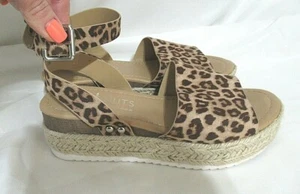 Coconuts Matisse Topic Women's Leopard Print Platform Sandals Size 7 EUC - Picture 1 of 4