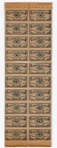 CHILE ca1940 Telegraph seal massive block of 20 MNH - Picture 1 of 1