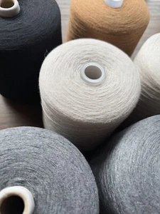 UPW 57% Cashmere 43% Cotton 1/14.3 Nm Blend Yarn Cone China |Need to ply - Picture 1 of 34