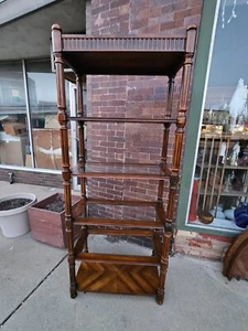 Mid Century Modern Vintage Open Book wood & glass display unit - Picture 1 of 13