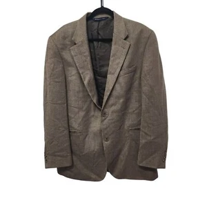 LORD & TAYLOR Brown Black Vintage Lambswool/Cashmere Blazer Academia Preppy 44L - Picture 1 of 16