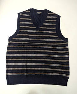 Brooks Brothers Sweater Vest Fair Isle Italian Merino Wool Navy Mens Size M NWOT - Picture 1 of 7