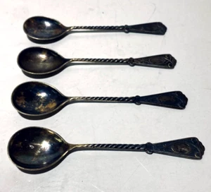 Vintage UdSSR 875 Sterlingsilber 1954 - Kaffeelöffel 4er Set - Bild 1 von 7