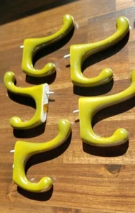 Vintage OMC Ceramic Hooks from Japan Set Of 5 Olive Green MCM Home Decor  - Picture 1 of 11