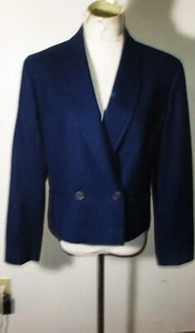 PENDLETON Blue Wool Double Breasted Jacket Women's Size 12 - Picture 1 of 6