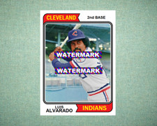 Luis Alvarado Cleveland Indians 1974 Style Custom Baseball Art Card
