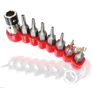 8Pc Tamper Resistant Fits Faster Star Torx Bit Set T5 T6 T7 T8 T9 T10 T15 Torx - Picture 1 of 1