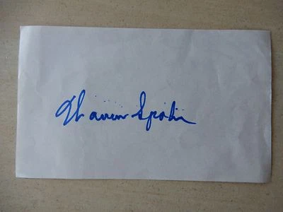 Warren Spahn Autographed 3" X 5" Index Card - Hall Of Famer - Image 1 of 2