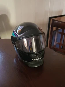Vintage 90s Artic Cat Snowmobile Helmet with storage bag size medium - Picture 1 of 6