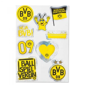 Borussia Dortmund Aufkleberkarte - 9er Set glitzernd - Aufkleber Sticker BVB 09 - Bild 1 von 1