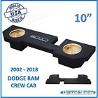 Dodge Ram 1500 2500 3500 Crew Cab 2002-2018 10" Dual Sub Box Subwoofer Enclosure
