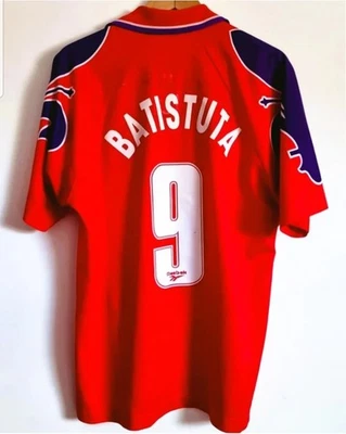 *Maglia FIORENTINA 1995-96 BATISTUTA 9 CALCIO CAMISETA JERSEY RUI COSTA  TOLDO - Immagine 1 di 4