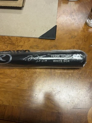 Frank Thomas Auto Black Rawlings Juego Modelo Murciélago Como Grabado Salón 2014 Bas Foto 1 de 4
