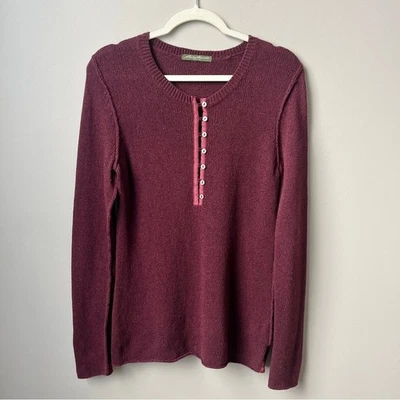Vintage Eddie Bauer Sweater Women's Medium Wool Blend Burgundy Grunge Twilight - Image 1 of 4