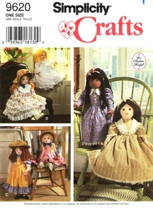 Beautiful 25" Cloth DOLL & CLOTHES Simplicity 9620 UNCUT Sewing Pattern ©1995 - Picture 1 of 3