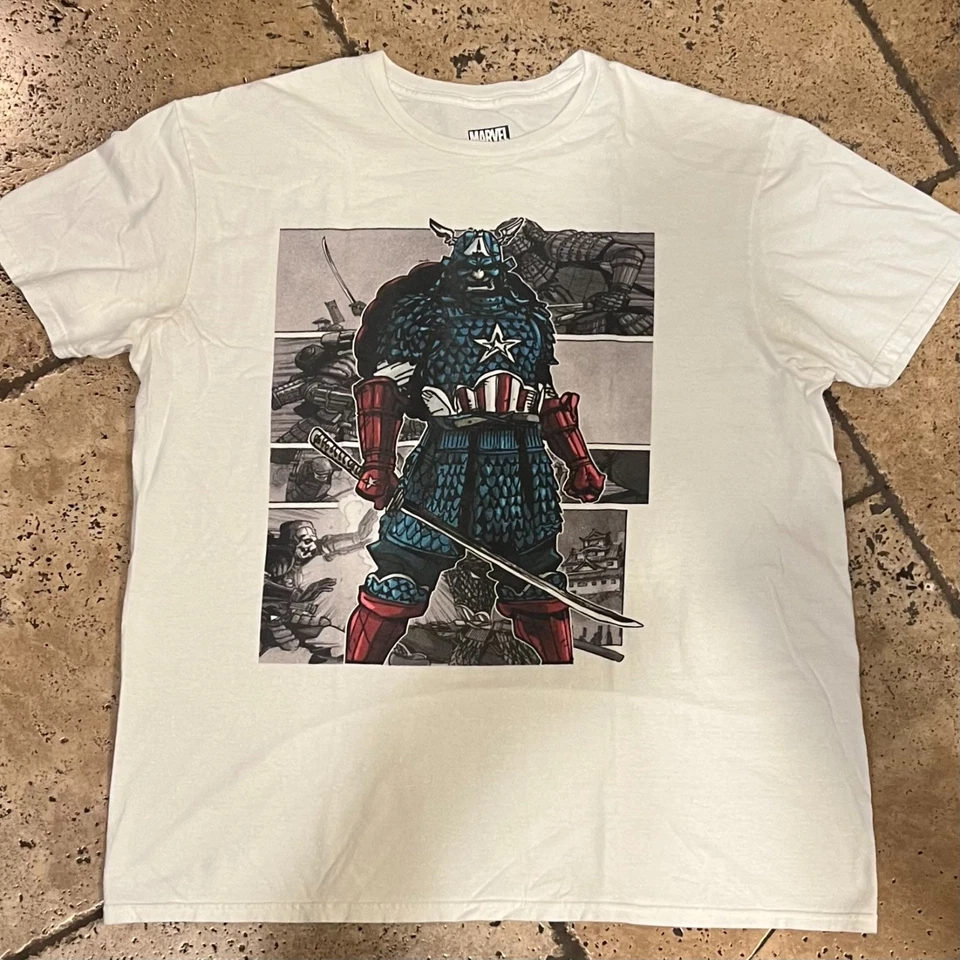 Marvel Capitán América Guerrero de Montaña Hombre Gráfico T - Talla Grande Foto 1 de 2