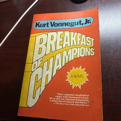 Breakfast of Champions, Kurt Vonnegut Jr 1st Ed, 2nd Print 1973 HCDJ - Image 1 of 4