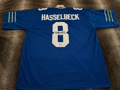 Jersey Beckett autografiado/firmado de Matt Hasselbeck Foto 1 de 4