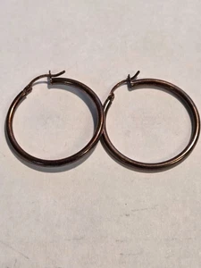 Vintage .925 Sterling Silber große Creolen 1 5/16" - 3,9 g - Bild 1 von 6