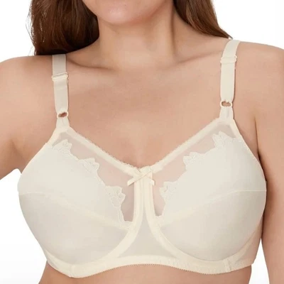 NWT Bali Classic Support Underwire Bra 40DD Beige Full Coverage Mesh DF0180 - Image 1 of 4