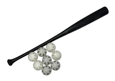 "Bate de plástico negro modelo profesional EASTON Pro Stix 1000 33"" con 8 bolas blancas" Foto 1 de 4