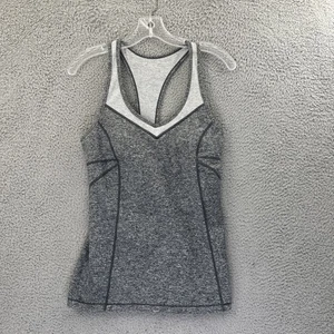 Zella Racerback Tank Top Built in Bra 2 in 1 Athletic Gray Women's Medium - Picture 1 of 6