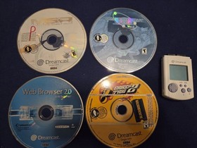 Sega Dreamcast Games Lot + VMU - Crazy Taxi 2 , Metropolis Street Racer