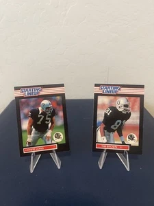 1989 Kenner Starting Lineup Howie Long & Tim Brown Cards EX-NRMT! - Picture 1 of 2