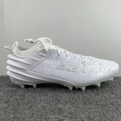 Under Armour Blur Smoke Suede 2.0 MC Football Cleats Men 3027978-101 White Sz 14 - Image 1 of 4