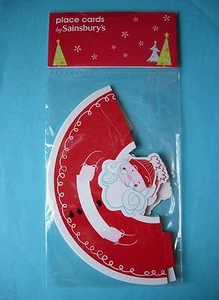 SANTA FATHER CHRISTMAS XMAS dinner party table decoration 3D PLACE CARDS - Picture 1 of 1
