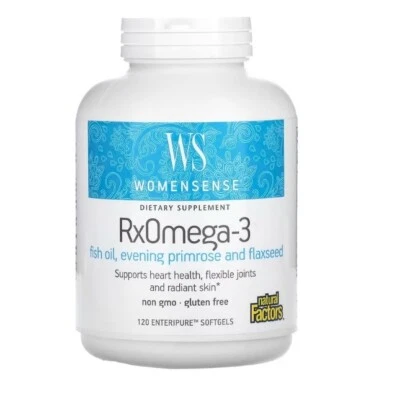 Natural Factors, WomenSense, RxOmega-3, 120 cápsulas blandas Enteripure Foto 1 de 2