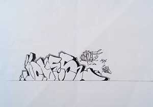WOODY CIA - Graffiti Dessin 21x29.7cm - NO JONONE/SEEN/DAZE/BLADE/IZ/MODE2/COPE2