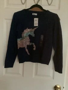 Unicorn Child’s Epic Threads Long Sleeve Sweater Blue ,size M - Picture 1 of 4