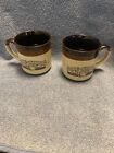 Hardee's Rise and Shine Homemade Biscuits Coffee Cups Mugs 10 0z 1986 Set of 2
