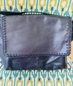 Linea DUART By Artigianato Italian Leather Messenger Bag/Purse From Italy VTG - Picture 1 of 6